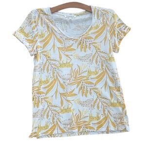 WORKSHOP Republic Clothing Women's Top Yellow Leaves w/ Leopards Women's Size S